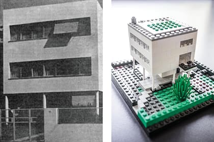Fanática, la pareja compró el Lego de la Villa Savoye, obra de Le Corbusier, y armó la maqueta de su propia casa, que tiene un estilo muy similar.