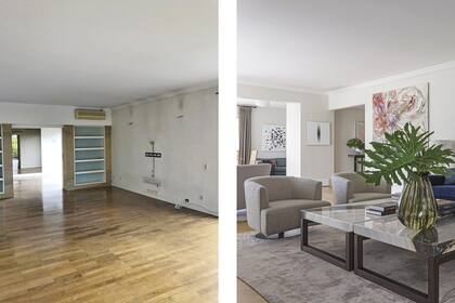 El piso era de parquet de algarrobo oscuro y se cambió por roble de Eslavonia.