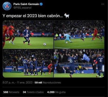 Fotos que compartió la cuenta de Twitter del PSG