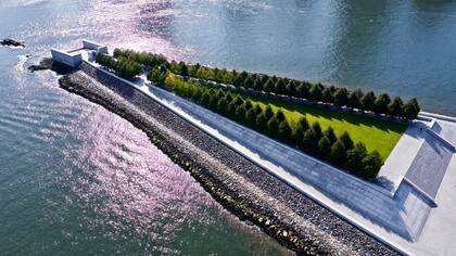 Four Freedoms Park en Nueva York, diseñada por el arquitecto Louis Kahn