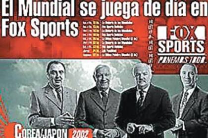 Afiche de la cobertura del Mundial 2002 desde la pantalla de la señal Fox Sports