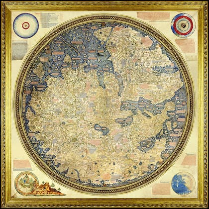 Fra Mauro fue comisionado por el rey Alfonso de Portugal para hacer un mapa del mundo tal como se lo conocía entonces