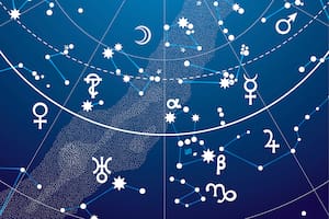 Fragment of Astronomical Celestial Atlas of Night Stars Heaven with Planets (Simple Blueprint version).