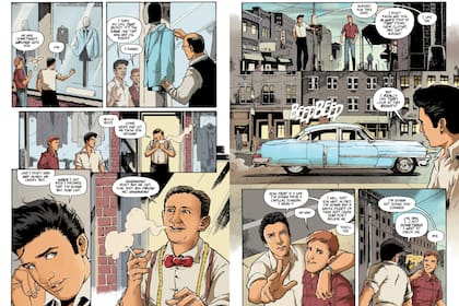 Fragmento de "Elvis Presley: La Novela Gráfica", el comic dedicado al ícono del rock
