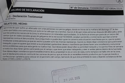 Fragmento de la denuncia de Manuel De Anchorena