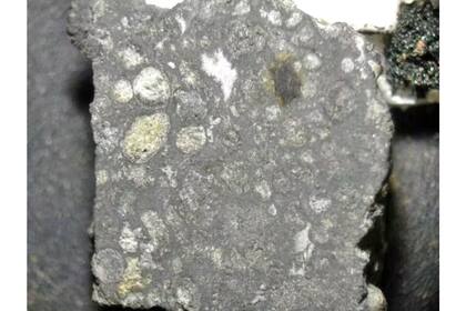 Fragmento de un meteorito tipo condrita carbonácea en el que se encuentran compuestos orgánicos. ¿Fue necesaria la contribución de esos compuestos para el origen de la vida, o simplemente confirman que el origen químico de la vida, tal como lo investigamos en el laboratorio, es posible?