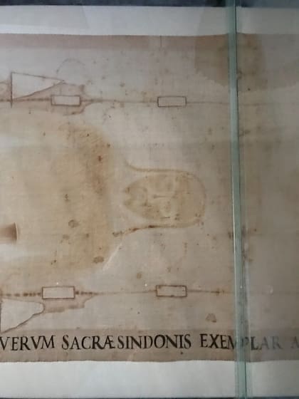 Fragmento del Santo Sudario de Santiago del Estero