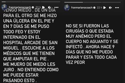 Fran Mariano contó la grave situación que atraviesa (Captura Instagram @franmarianocoach)