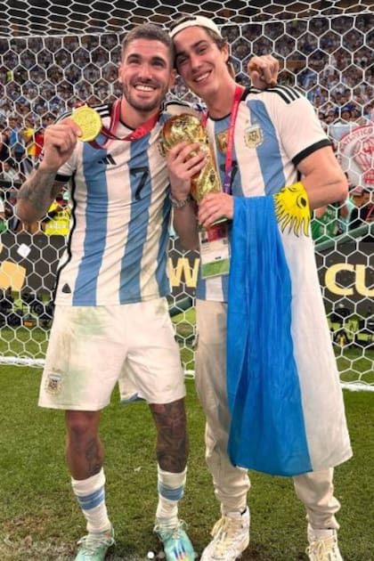 Fran Stoessel festejó la obtención de la Copa del Mundo Qatar 2023 por parte de la selección argentina junto a su cuñado, el futbolista Rodrigo de Paul