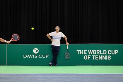 Frana, el capitán argentino de Copa Davis, durante el Final 8 de Bolonia en noviembre: ahora tuvo muchos obstáculos para armar el equipo para la serie de febrero en Corea