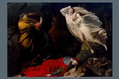 "Francesca All Inferno", del pintor toscano Nicola Monti, siglo XIX