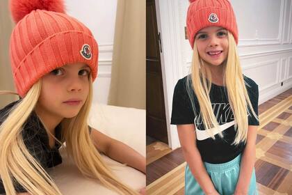 Francesca disfruta de posar para las fotos y es toda una mini modelo