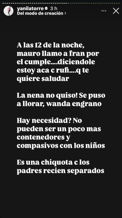 Francesca Icardi no habría quedi hablar con Rufina Cabré
