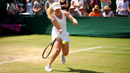 Francesca Jones, en acción en Wimbledon