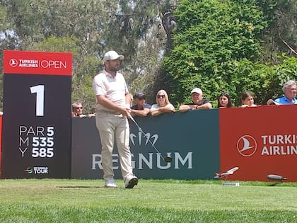 Francesco Molinari, durante la salida de la segunda vuelta del Turkish Airlines Open