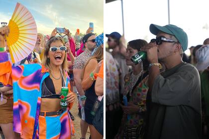 Franchu Bavio y Nacho Elizalde no pararon de bailar en los sets del Heineken House.