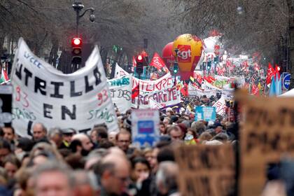 La protesta en las calles de Francia contra la reforma de las pensiones de Macron