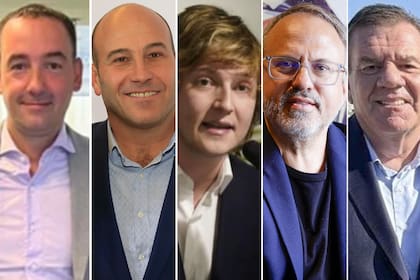 Francisco Adorni, Martiniano Molina, Iñaki Gutiérrez, Diego Valenzuela y Guillermo Montenegro