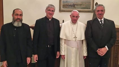 Francisco, ayer, junto a Marcó, Abboud y Goldman