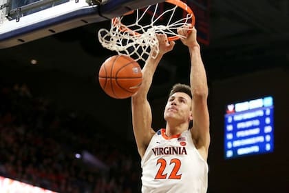 Francisco Caffaro, en su etapa como basquetbolista de la Universidad de Virginia