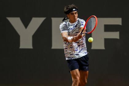 Francisco Comesaña, segundo favorito del torneo, en acción