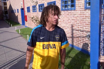 Francisco De Souza en su primera práctica en Casa Amarilla