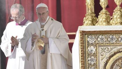 Francisco, durante la canonización de Brochero
