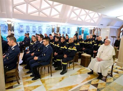 Francisco en la misa para las fuerzas de seguridad