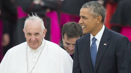 Francisco fue recibido por Obama a su arribo a EE.UU.