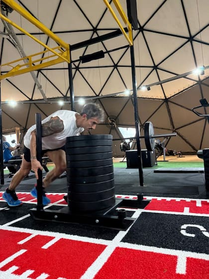 Francisco José Martínez Frugoni, en su entrenamiento