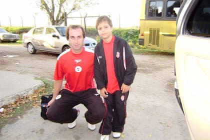 Francisco, junto a Carlos Bottegal, en Estudiantes de la Plata.
