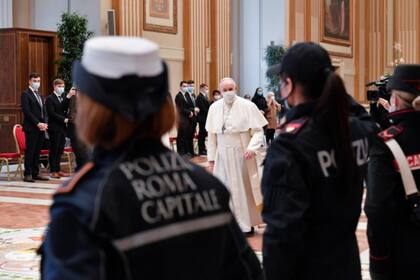 Francisco pronunció su mensaje desde el Aula de las Bendiciones del Palacio Apostólico
