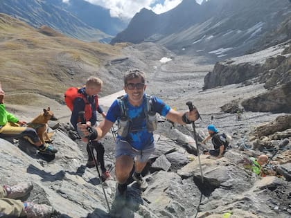 Francisco Somoza durante los 330k del Tor de Geants en el Valle de Aosta, en Italia