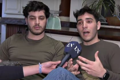Francisco y Tomás Ghisoni, tras la publicación del video