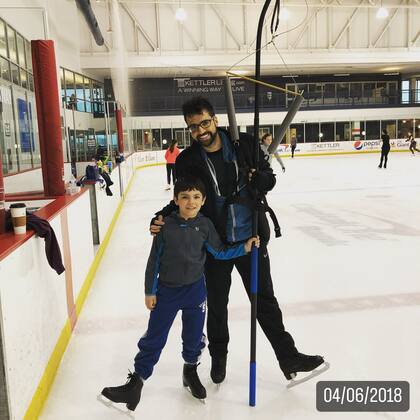 Franco Aparicio junto a su antiguo entrenador en 2018.