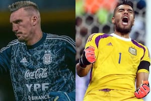 Franco Armani atajó en el Mundial 2018; Sergio Romero fue el arquero de la selección argentina en 2010 y 2014