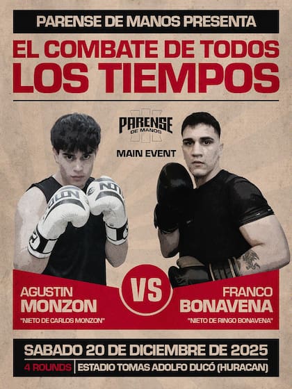 Franco Bonavena se enfrentó a Agustín Monzón (Foto: Instagram/@bonavena_franco)