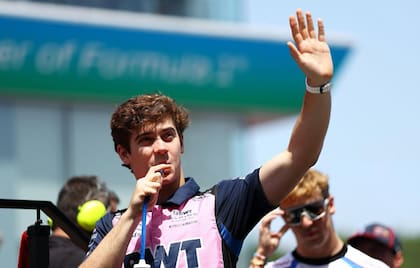 Franco Colapinto, en el desfile previo al Gran Premio de España