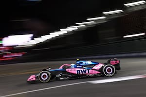 Franco Colapinto en el Gran Premio de Las Vegas; el argentino de Alpine largó 15° y culminó en el 17° lugar