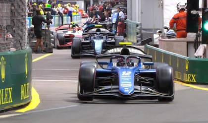 Franco Colapinto en Mónaco cuando corría en Fórmula 2