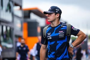 Franco Colapinto, en su llegada al circuito: después, se encontraría con un un sinnúmero de problemas