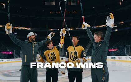 Franco Colapinto ganó el desafío de embocar el disco al arco