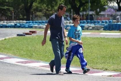 Franco Colapinto junto a su papá en 2016