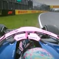 El roce de Colapinto contra el muro tras la salida de boxes durante el GP de Canadá