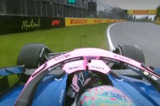 El roce de Colapinto contra el muro tras la salida de boxes durante el GP de Canadá