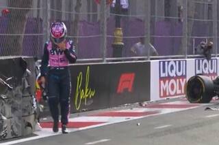 Colapinto venía bien, pero terminó la Q1 con un fuerte golpe contra el muro y largará 16°