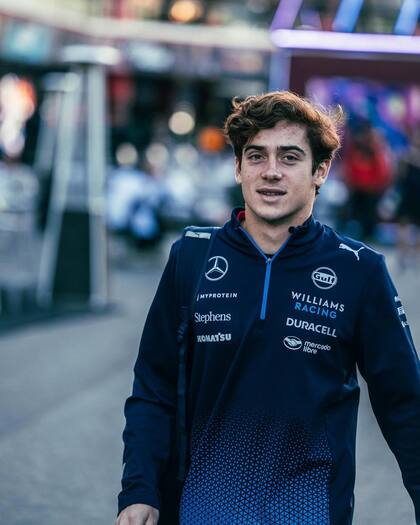 Franco Colapinto se prepara para su séptima carrera como piloto de la Fórmula 1 (Foto: Instagram @williamsracing)