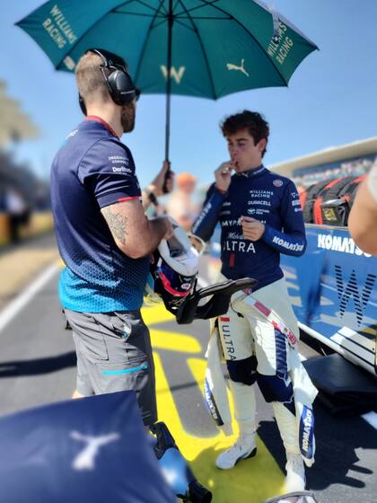 Franco Colapinto y los últimos preparativos antes de la carrera