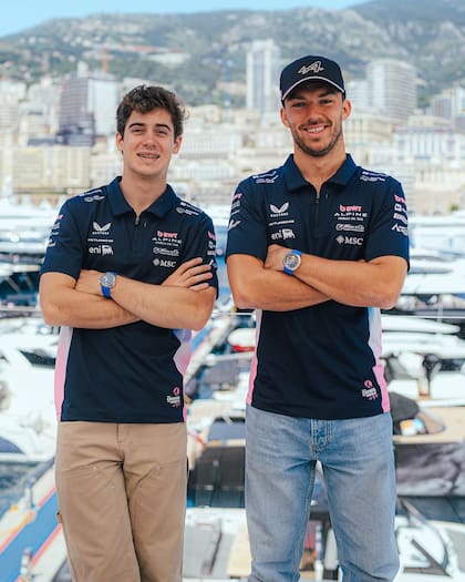 Franco Colapinto y Pierre Gasly participaron del Media Day en la previa del Gran Premio de Mónaco (Foto: Instagram @alpinef1team)