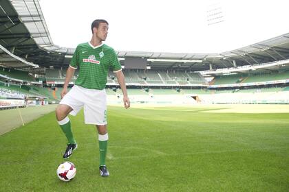 Franco Di Santo en su presentación en Werder Bremen